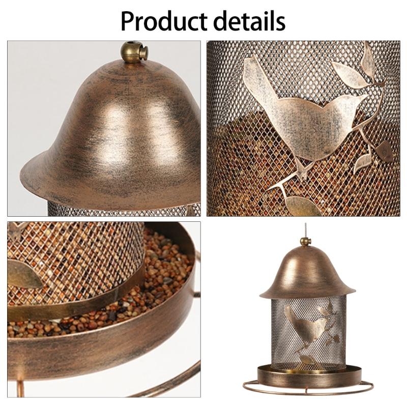 Durability Metal Bird Feeders Squirrels Proof Outdoor Large Capacity Easyly To Clean Weather Resistant For Wild Birds