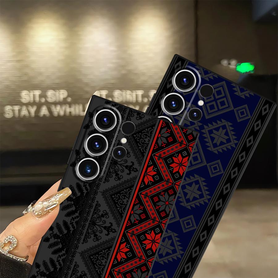 Funda Phone Cover Case for Samsung Galaxy S25 S21 FE S20 Ultra S24 Plus S23 Note 20 8 9 10 S10 S9 S26 Vintage Totem Painting