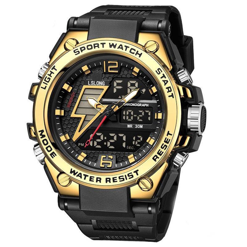 Men's Watches Sports Outdoor Waterproof Wristwatch Date Multi Function LED Alarm Stopwatch