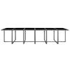 17 piece Garden Dining Set with Cushions Poly Rattan Grey