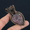 Rhodonite Gemstone Handmade Pure Copper Wire Wrap Jewelry Pendant For Her