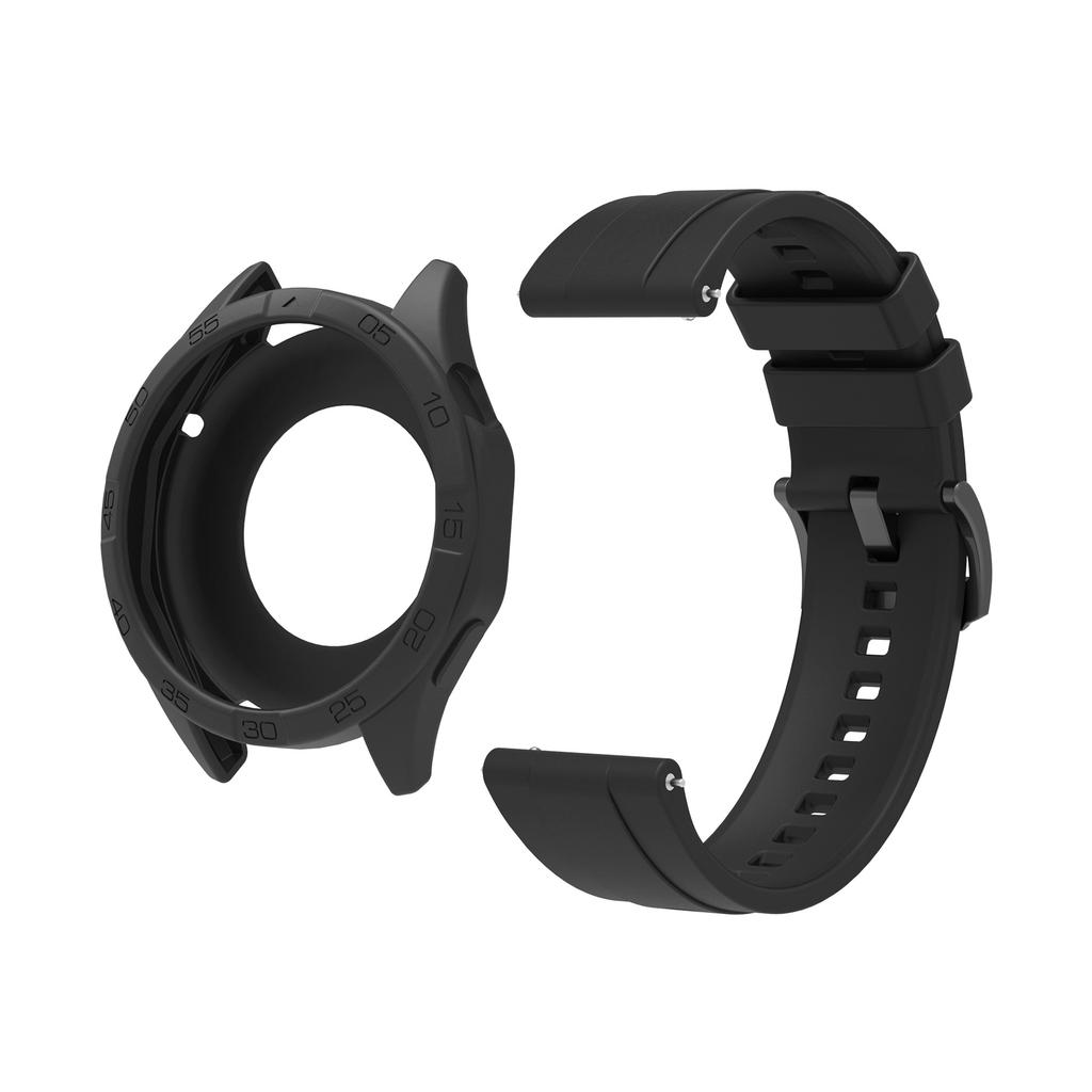 Huawei Watch GT4 GT5 GT6 46mm için Silikon Kılıf+Silikon Kayış