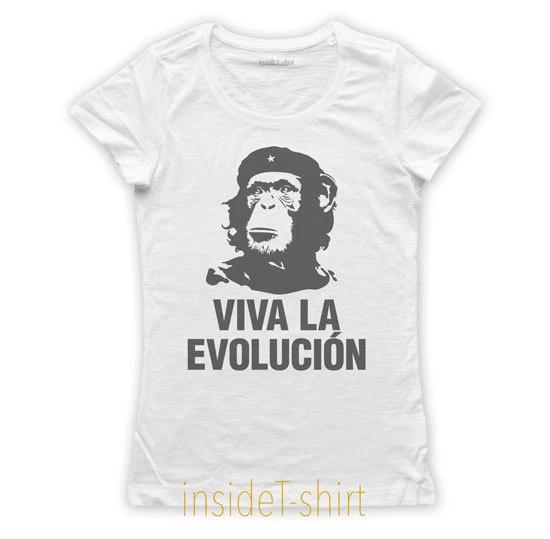 

VIVA LA EVOLUCION T-SHIRT women monkey jersey Che Guevara bee T-SHIRT GIRL 2XL