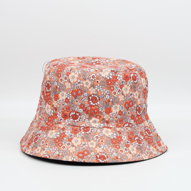 Sombrero de Pescador Floral Pequeño de Doble Cara Sombrero de Sol Retro Estilo Japonés para Mujeres Protección Solar para Exteriores Sombrero Cubo de Jardín