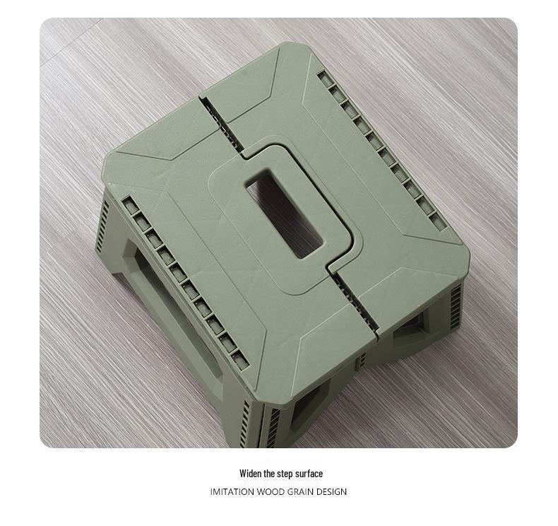 Compact Portable Folding Plastic Stool for Camping and Outdoor Use