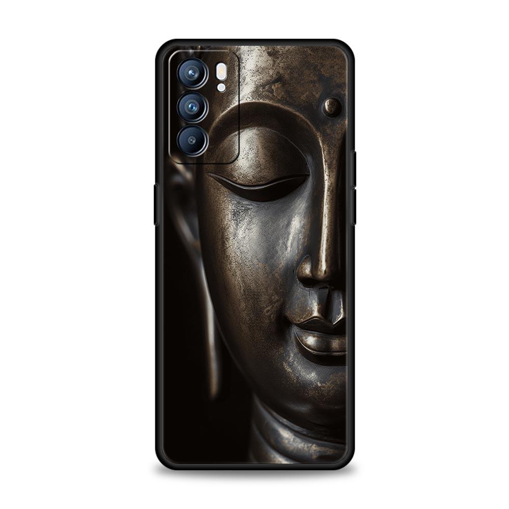 Buddha Stone Statue Phone Case For Oppo Reno14 Reno13 Reno12 11 F 10 Find X5 X9 Pro A54 5G A53 A52 A9 A16 A78 4G A80 A98 Cover