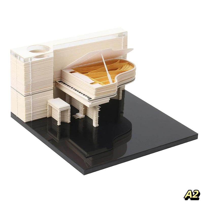 Time Piece Calendar 2027 Desk Calendar 3D Tear-Away Calendar Paper Carving Art Memo Pad Notepad Christmas Desktop Decoration