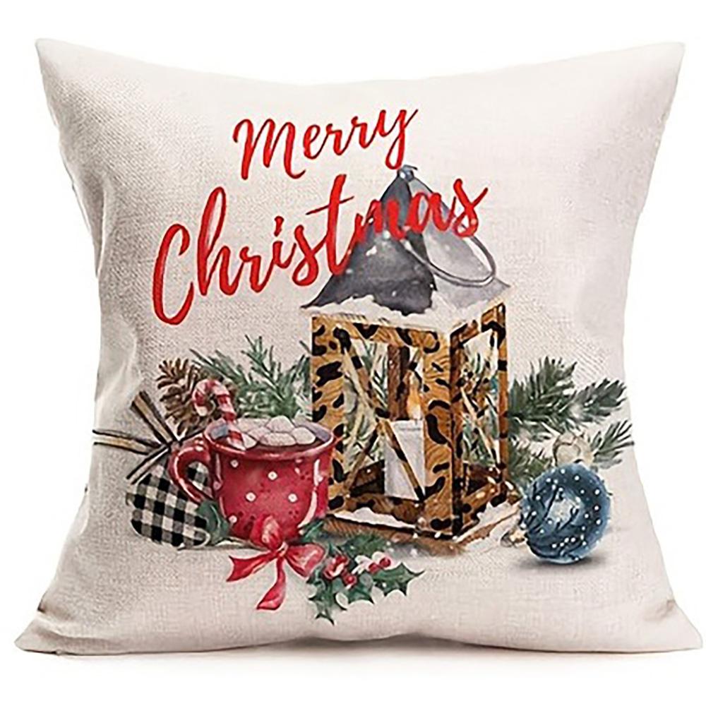 Festive Christmas Pillowcases: Believe, Merry Christmas, Merry & Bright, Let It Snow Sofa Bed Cushion Cover,home Decoration