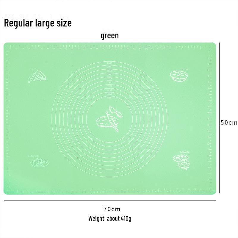 

Большой нескользящий силиконовый коврик для замешивания и раскатывания теста - толстый, антипригарный коврик для выпечки