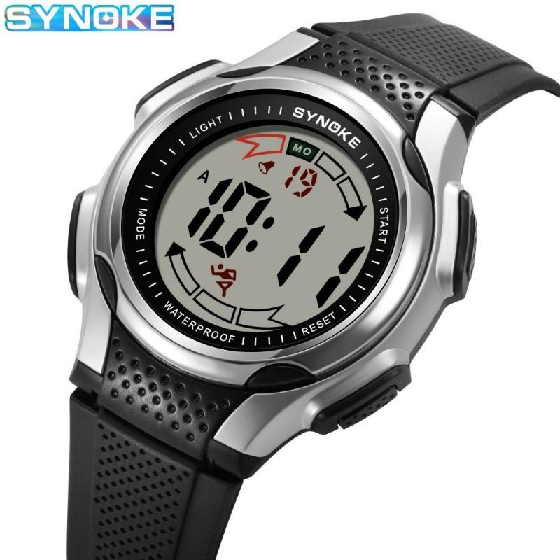 Top Brand New Men's Sports Electronic Watch Student Multifunctional Waterproof Luminous Alarm Date Seismic Fall-Resistant Watch