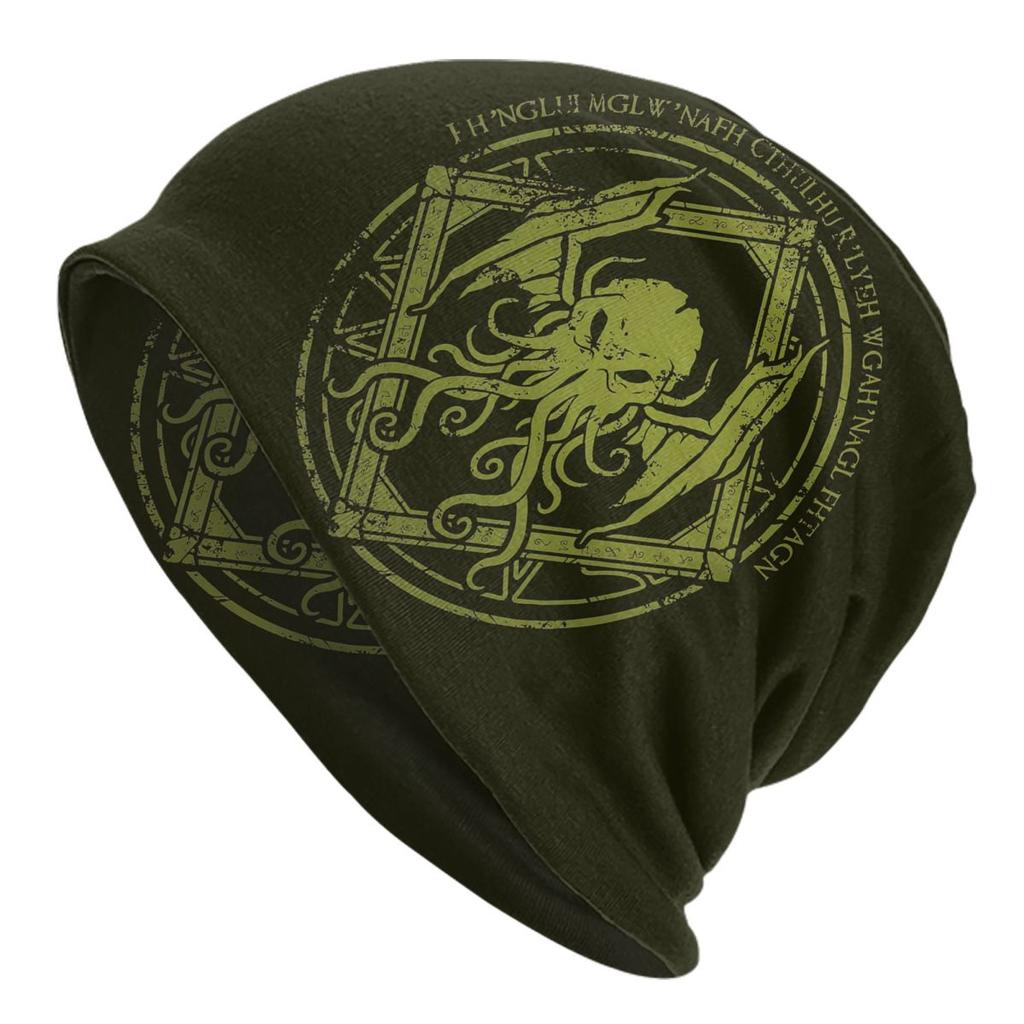 Cthulhu Mythos Lovecraft Skullies Beanies Caps Unisex Hip Hop Winter Warm Knitting Hat Adult Horror Movie Monster Bonnet Hats