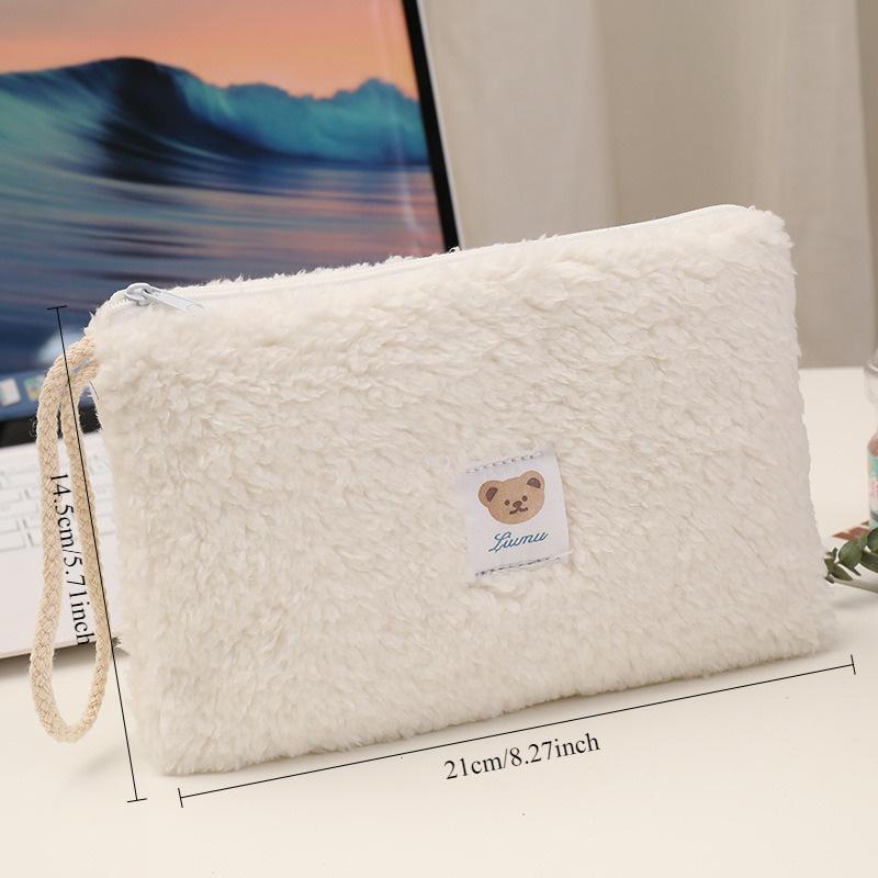 Large Capacity Cute Plush Travel Cosmetic Lipstick Storage Bag Women Makeup Kits Handbags Organizer Wallet Pencil Case Pouch Bag