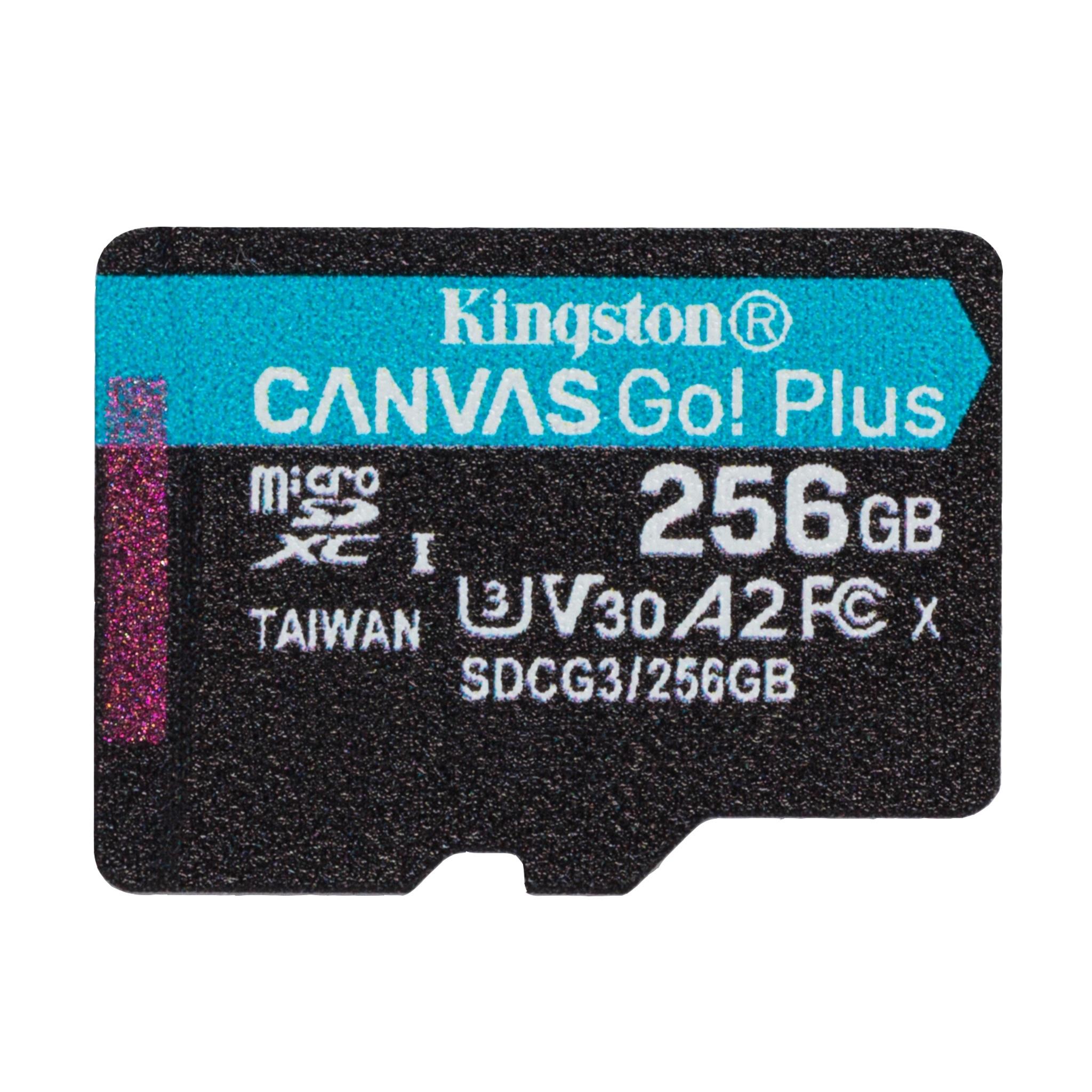 

Kingston 170 м/с Canvas Go! Плюс карта памяти microSD для мобильных устройств Android, экшн-камер, дронов и видеопроизводства 4K. 256GB