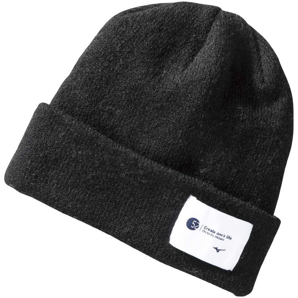 Mizuno Breath Thermo Double Knit Cold Weather Go to by Free Size Cap, Outdoor, B2JW9541, Black,