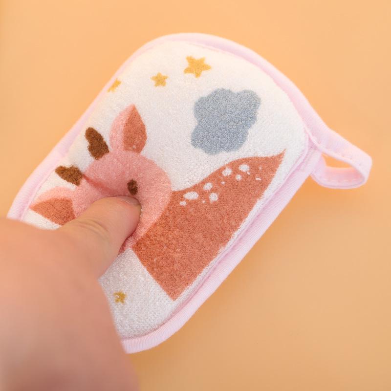 Infant Bath Sponge & Exfoliating Towel - Newborn & Children's Bath Scrubber