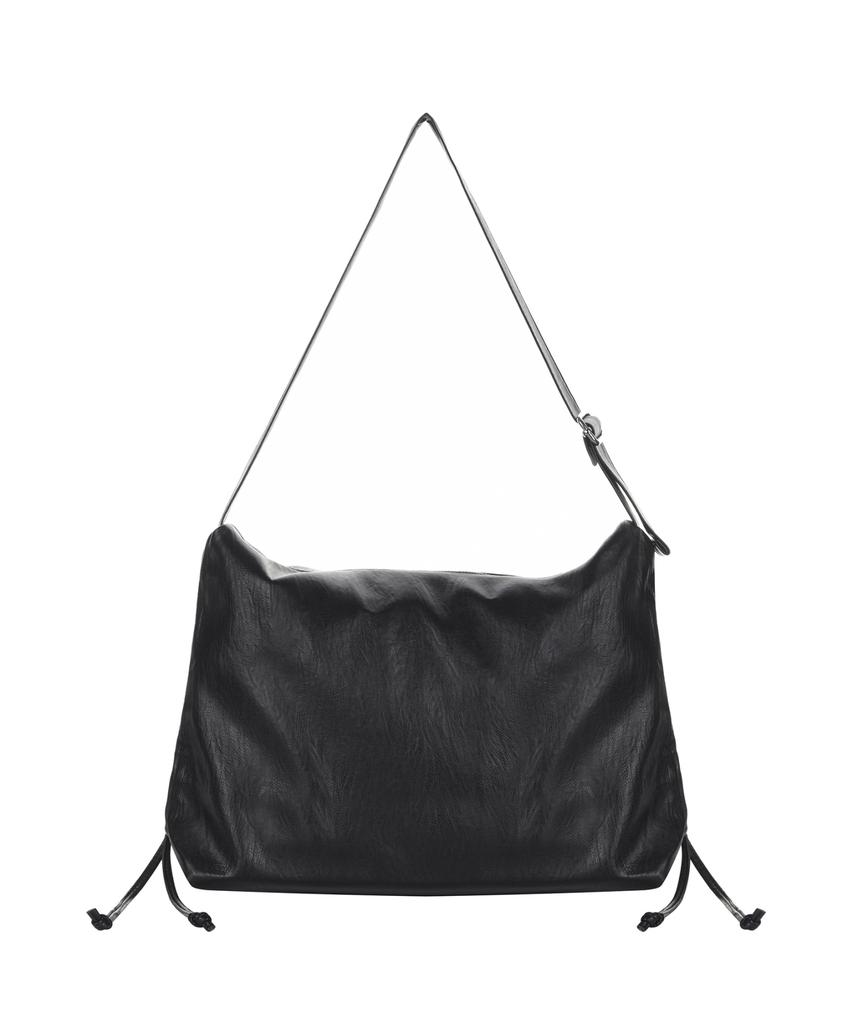 Nick&Nicole Crystal Shirring Square Shoulder Bag_Black
