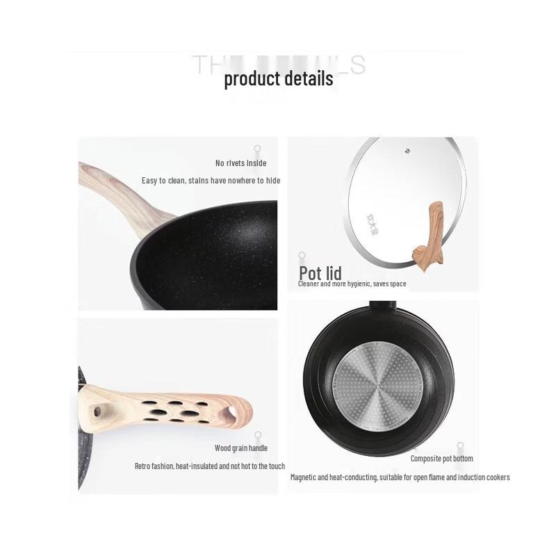 COOKER KING 32cm Non-stick Maifan Stone Wok