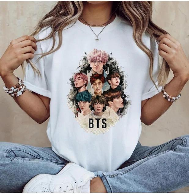 BTS Fan Concert Graphic T-Shirt for ARMY Supporters – Vintage K-Pop Music Tee.