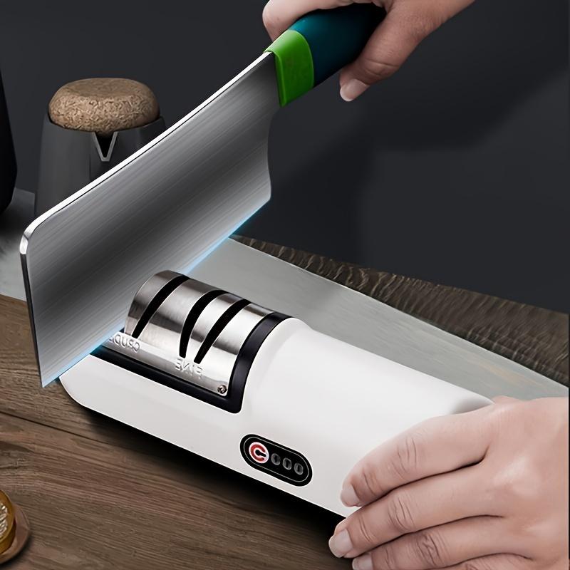 High-Speed Electric Knife Sharpener - Effortless & Durable Kitchen Gadget for Precise Edge Sharpening,Quick Results for Kitchens