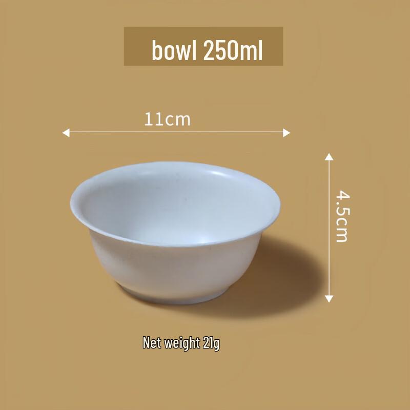 ZISIZ Disposable Rice Husk High-Foot Bowl Set
