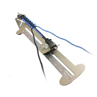 Nastavitelný náramek z paracordu s jigem Ocelový rám Náramek z paracordu Pletací nástroj Řemínek na zápěstí DIY výrobce