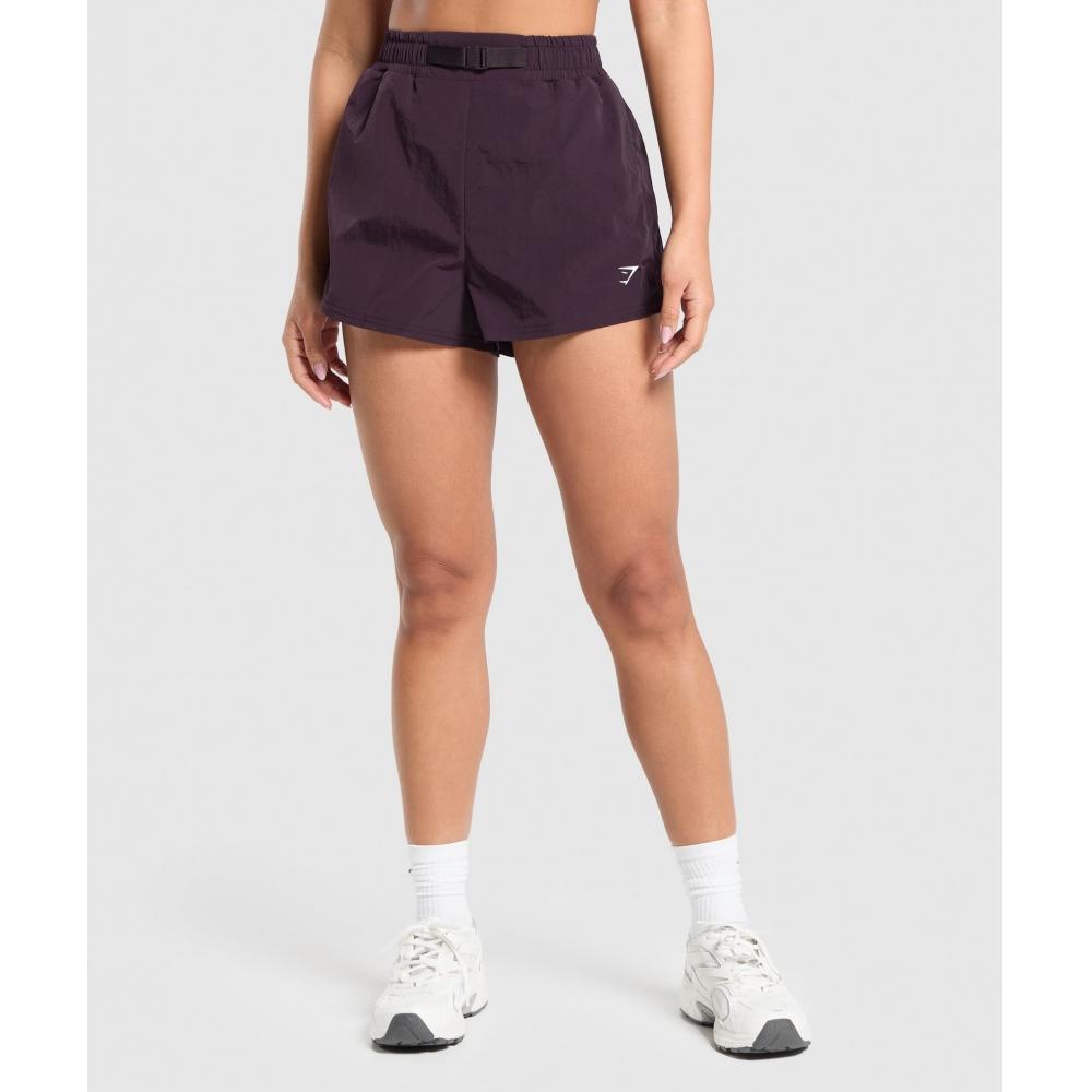 

GYMSHARK Шорты с пряжкой на талии сливово-коричневые B8A9U NBZN XS