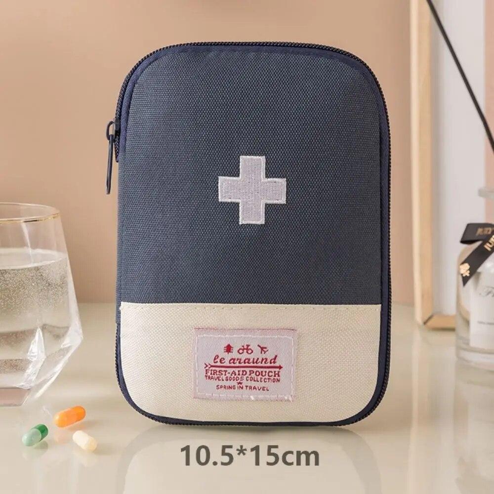 1pc Home First Aid Small Medicine Kit Home Medicine Storage Travel Outdoor Mini Portable Small Box Medical First Aid Kit 4colors
