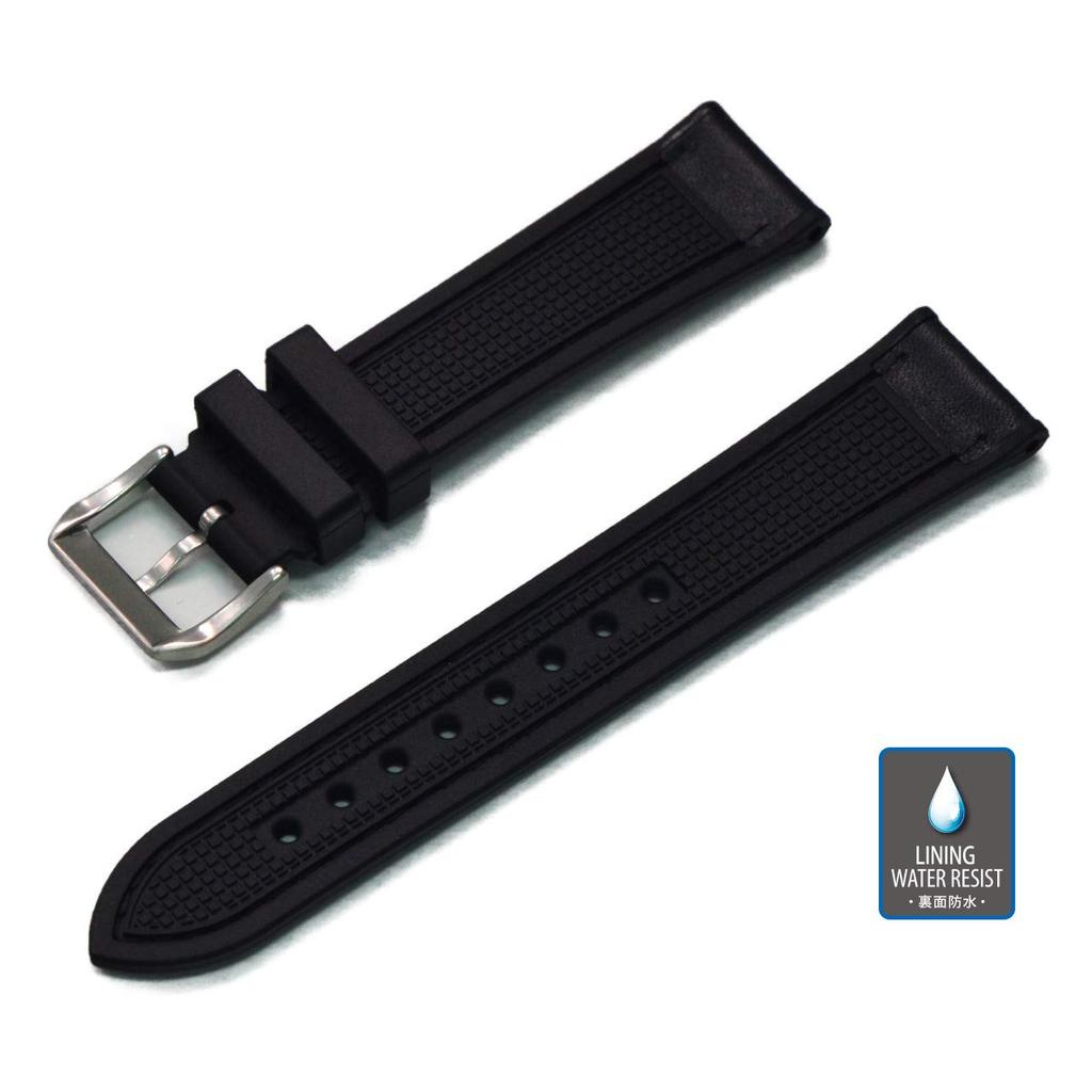 ROCHELAIS CALF Watch with Replacement Made of Cowhide Leather and Strap, 20mm, Black, Tool, U1127HW1, Rubber.