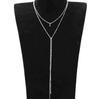 Gold Color Double Layered Long Tassel Chain Necklaces for Women Simple Metal Geometric Bead Choker Necklace Fashion Jewelry