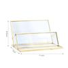 Metal Vintage Clear Golden Edge Holder Professional Business Card Organizer  Businessmen