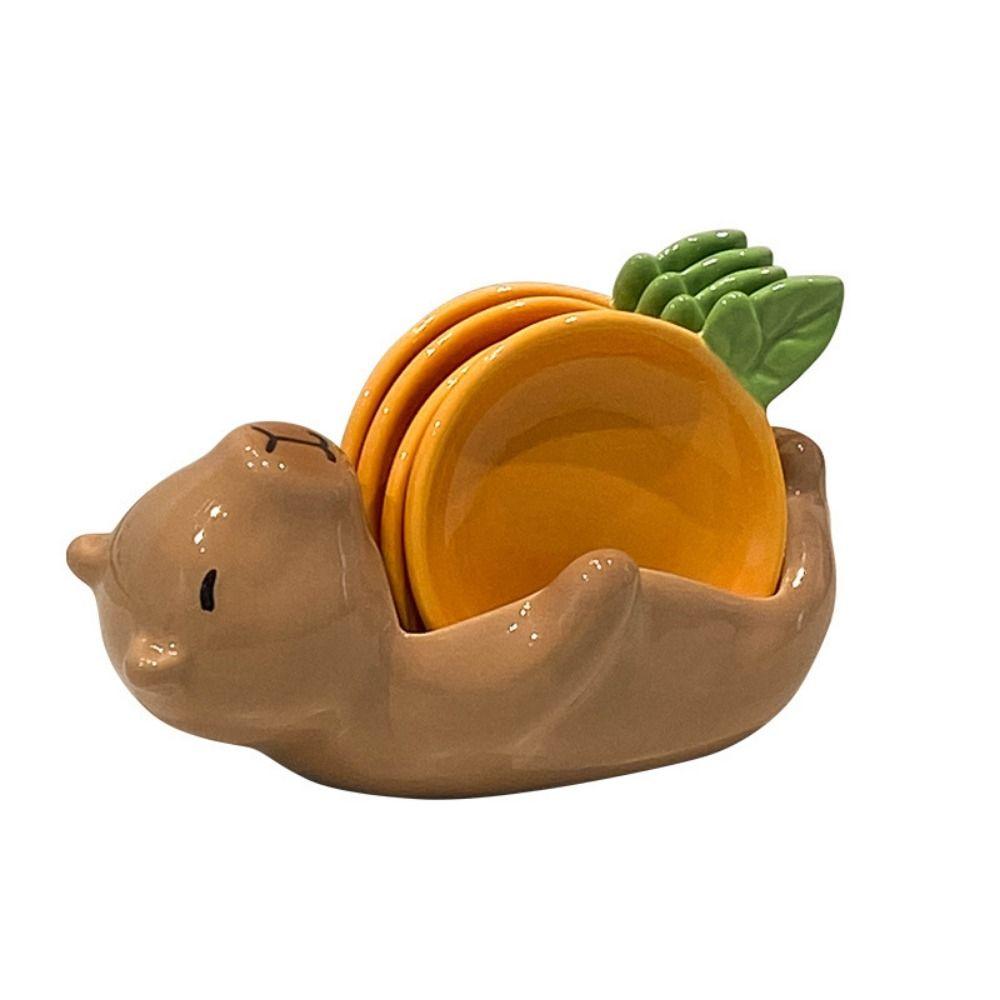 Heat-resistant Creative Sauce Dish Set Cartoon Shape Cute Seasoning Jugs  Hot Pot