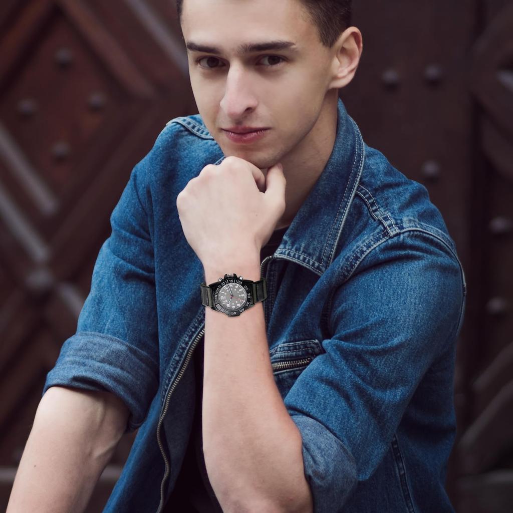 Clip Watch Carabiner Watch Watch Genuine Leather Analog Display Carabiner Watch Keychain Watch Replaceable Strap Quartz Watch Clip Watch Outdoor