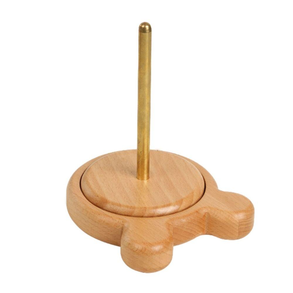 Rotating Thread Spool Spinning Yarn Stand Embroidery Thread Organizer Wooden Yarn Holder  Crochet
