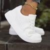 White Women's Casual Skateboard Sneakers Fashionable Outdoor Walking Tennis Shoes for Men And Women Sports Running Footwear