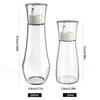 Refillable Glass Mouthwash Dispenser With Lid - 5.07/8.79Oz Clear Bathroom Countertop Container For Easy Portability
