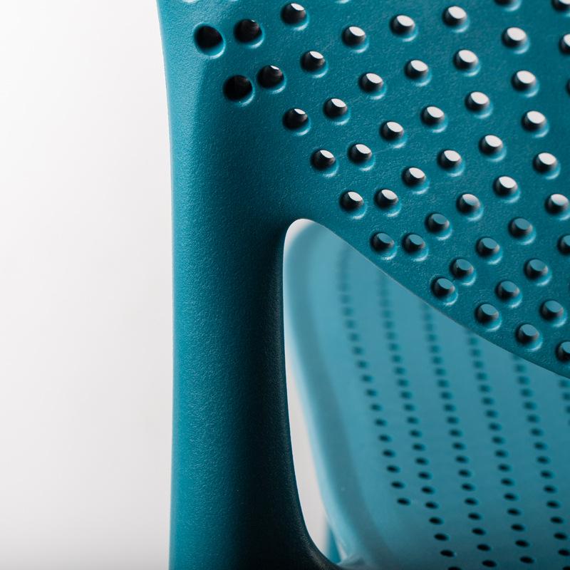 Simplistic Backrest Plastic Dining Chair for Restaurants, Cafes, Meeting Rooms, and Leisure Areas