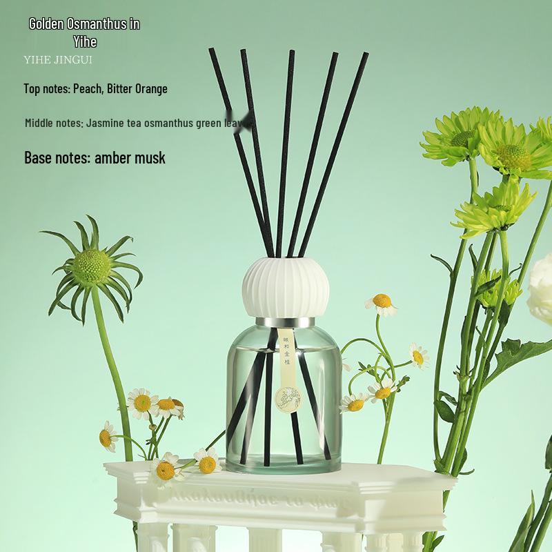 Rattan Aroma Diffuser: Long-lasting Aromatherapy for Bedroom, Toilet & Hotel Odor Removal 120ml