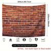 Red Brick Wall Tapestry, Rustic Brick Print Wall Hanging Decor