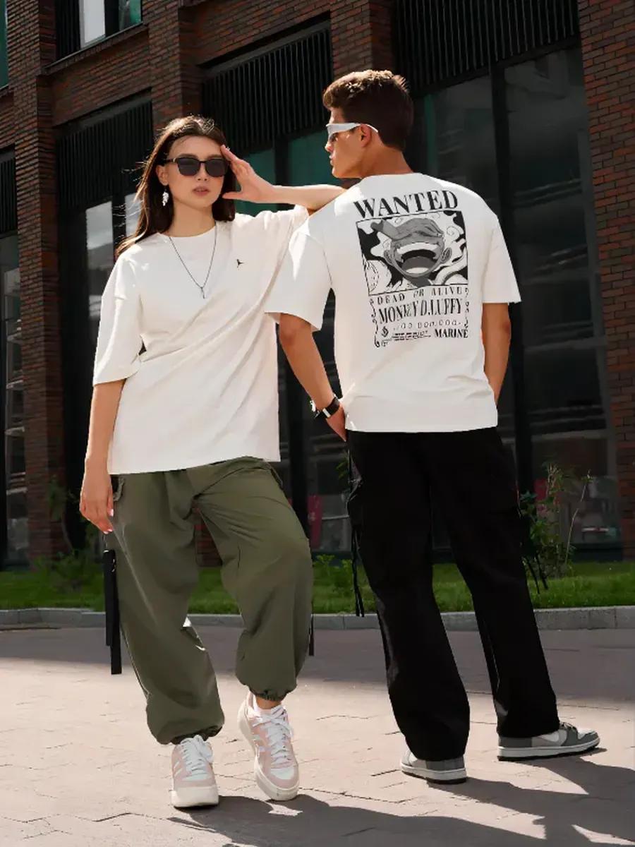 Oversized T-shirt with Coat of Arms of Russia print L