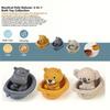 1/3Pcs Kids Bath Toys, Floating Animal & Stacking Boat Design, Squeeze Finger Puppets, Perfect for Holiday Gifts.
