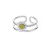 Cute Daisy Rings For Women Zircon Sweet Double Mini Flower Open Adjustable Finger Ring Wedding Party Boho Jewelry Gift Mujer
