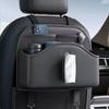 Car Seat Back Tissue Storage Bag Leather Multi-function Auto Backseat Organizer Hanging Cup Holder Umbrella Phone Pockets
