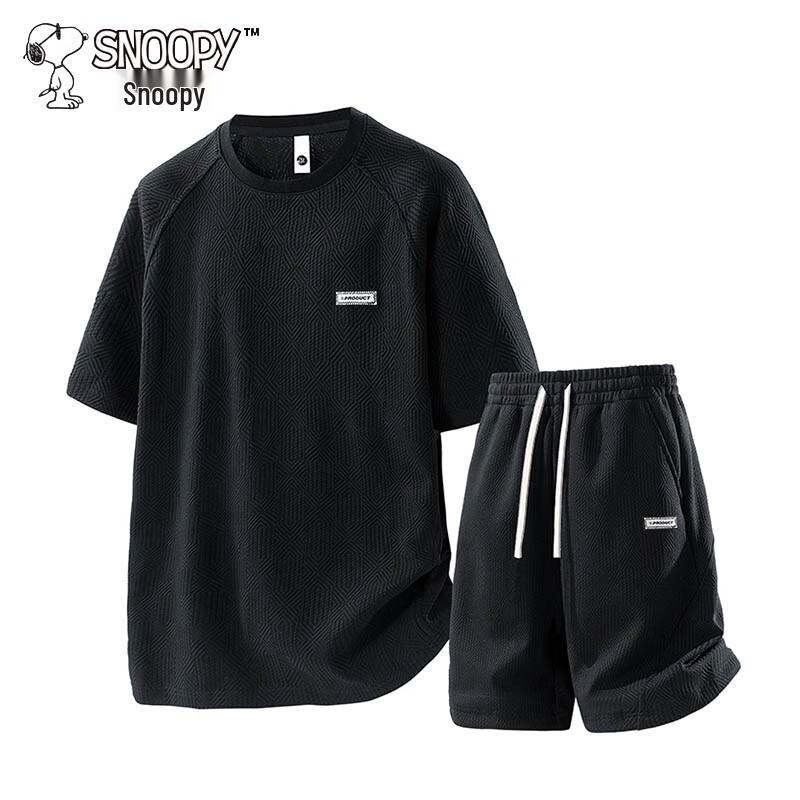 Snoopy Men s Summer Quick-Dry Short Sleeve Tracksuit 3XL