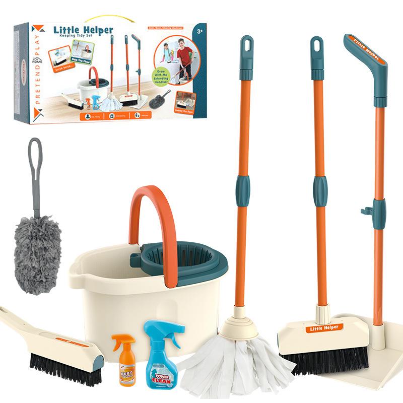 Baby Simulation Cleaning Tool Set, Children'S Play House Broom Dustpan Cleaning Tool Toy Combination