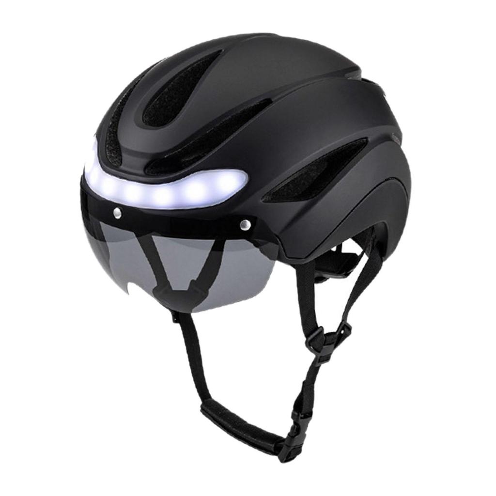 Fahrradhelm mit Licht Stoßabsorbierend Verstellbarer Kinnriemen Modern Sport