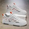 Trendy and versatile white shoes, 2025 summer new breathable mesh shoes, men's student sports and leisure board shoes