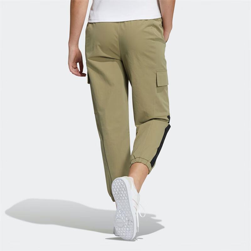 Adidas Neo Colorblock Elastic Waist Jogger Pants Women Bottoms Khaki HE4483