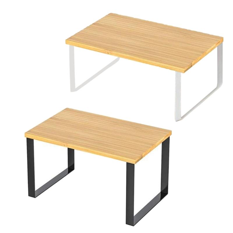 Organizzatori da Cucina Multiuso Espandibili e Impilabili Porta Spezie Comodi Scaffali da Cucina in Legno e Metallo