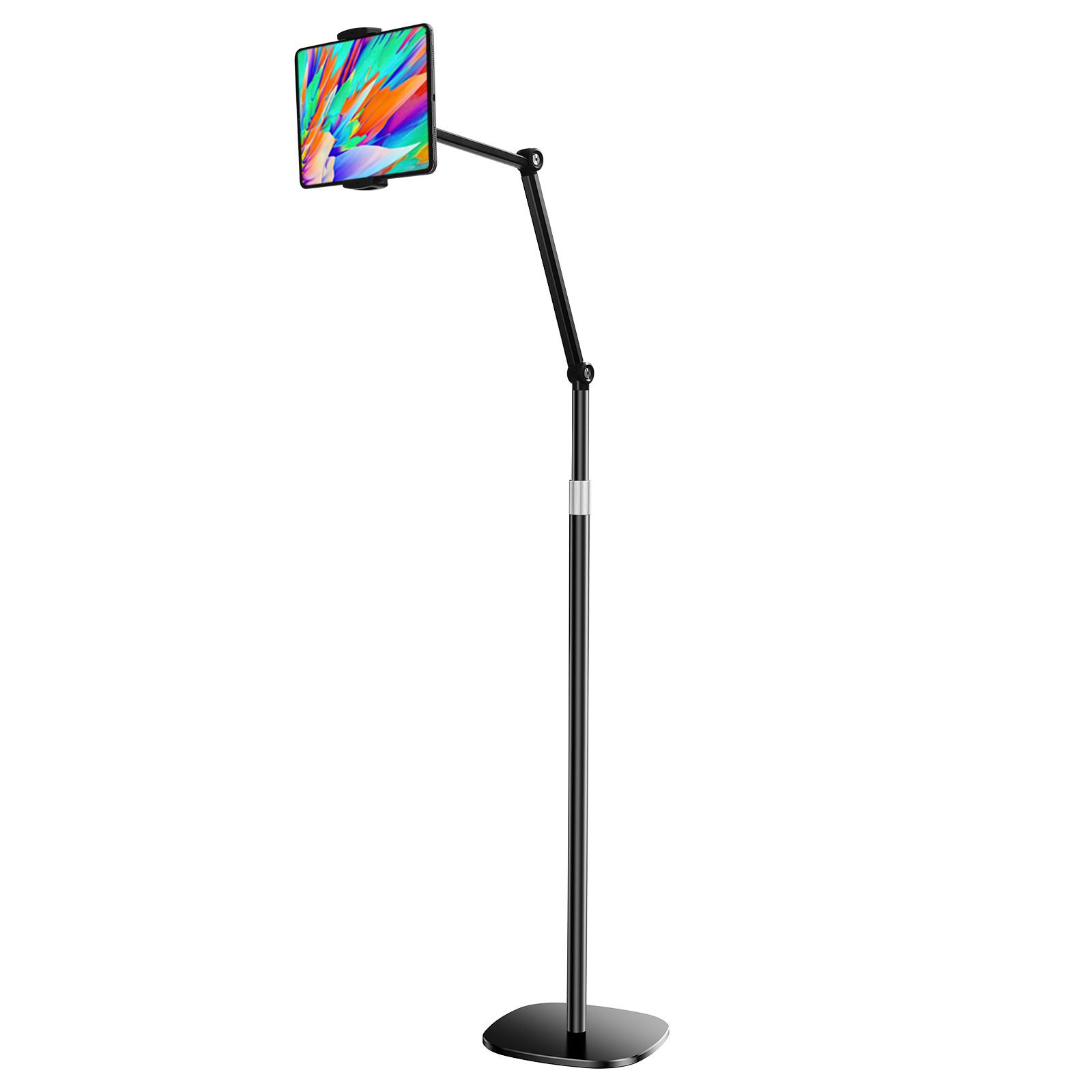 

Oatsbasf PhoneTablet Floor Stand Angle & Height Adjustable Tablet Holder Lzay Mount for Live Broadcast Shooting for 4.7-12.9
