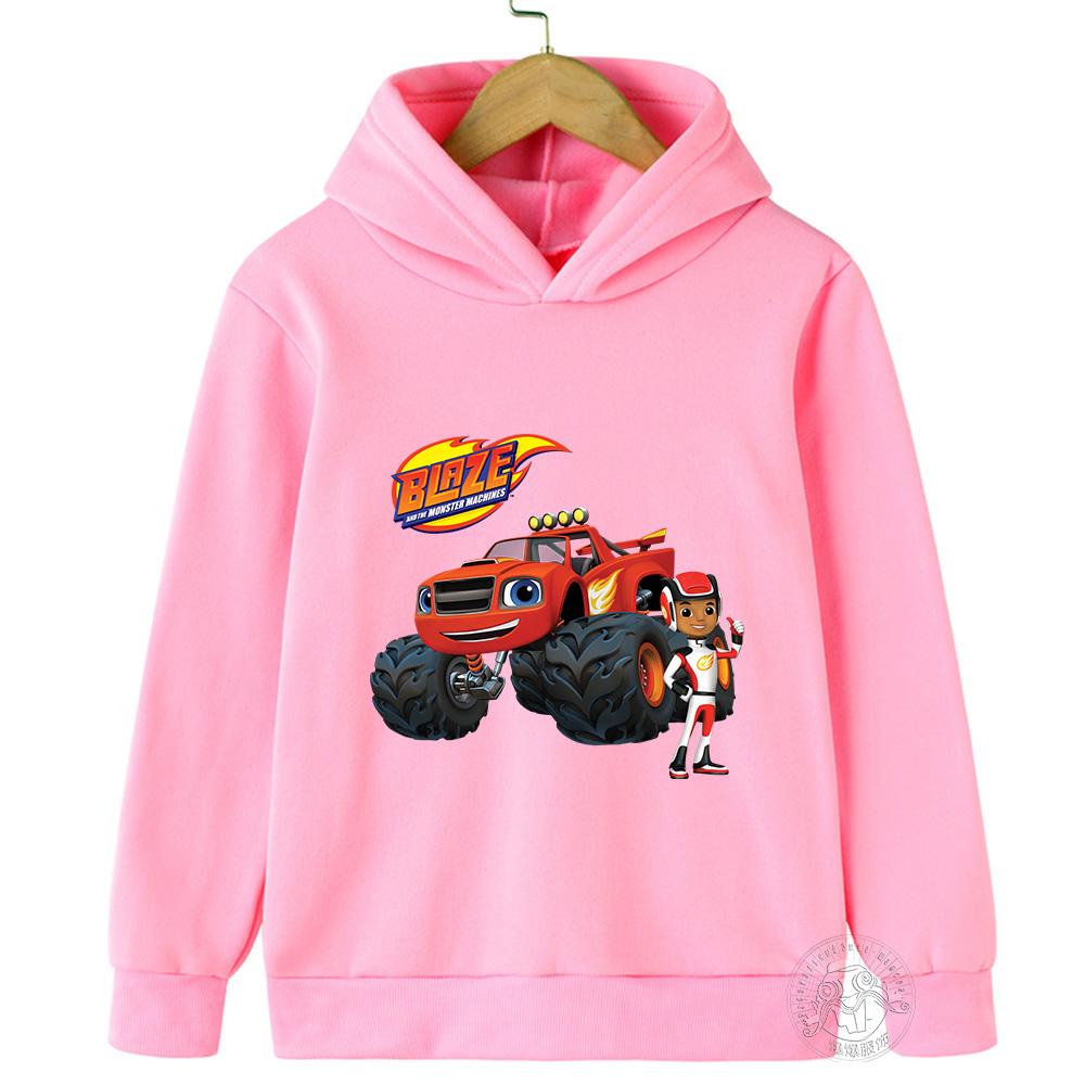

Boys Super Cool Blaze and the Monster Machines Printed Warm Hoodie Kids Fall and Winter Casual Fashion Soft Sweatshirt 100